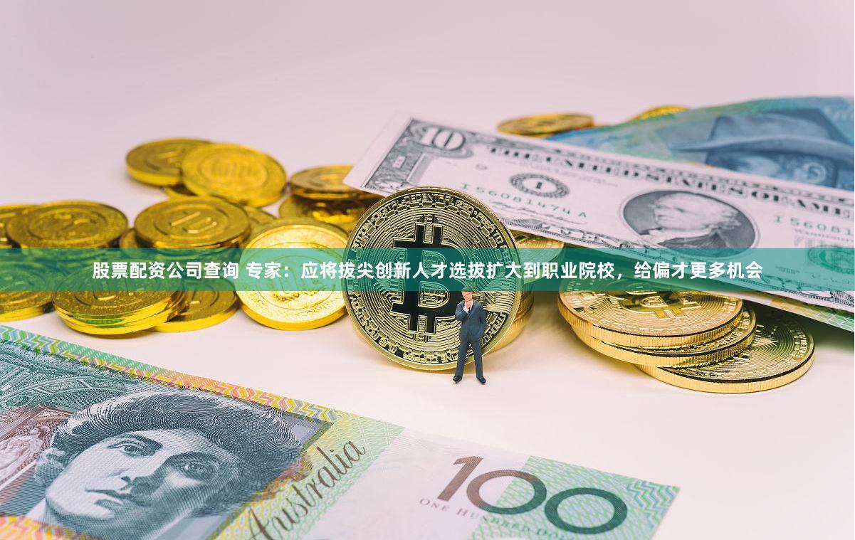 股票配资公司查询 专家:应将拔尖创新人才选拔扩大到职业院校,给偏才更多机会