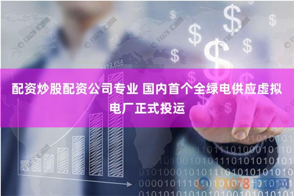 配资炒股配资公司专业 国内首个全绿电供应虚拟电厂正式投运